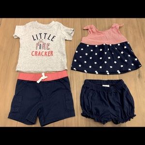 Boy/Girl Twin Fourth of July Outfit